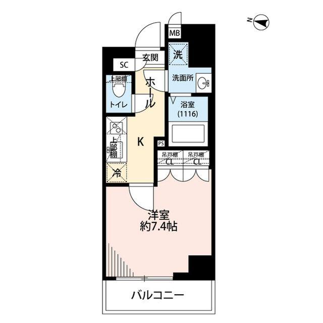 プレール・ドゥーク板橋舟渡(1K/3階)の間取り写真