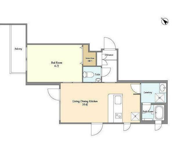 NANPEIDAI HILLTOP HOUSE(1LDK/1階)の間取り写真