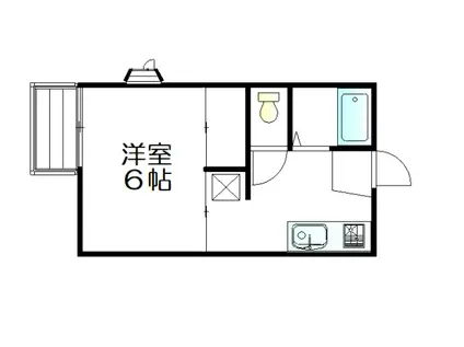 メゾンにしかみ(1K/1階)の間取り写真