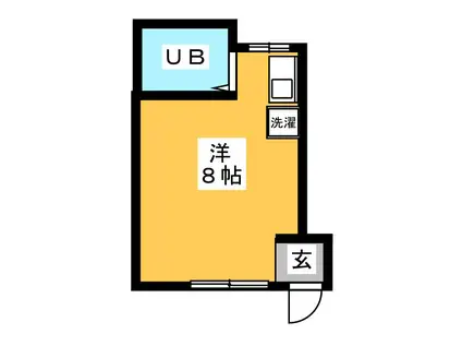 ニューライフ横浜(ワンルーム/2階)の間取り写真