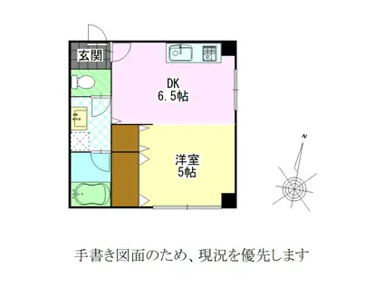 KYレジデンス(1DK/1階)の間取り写真