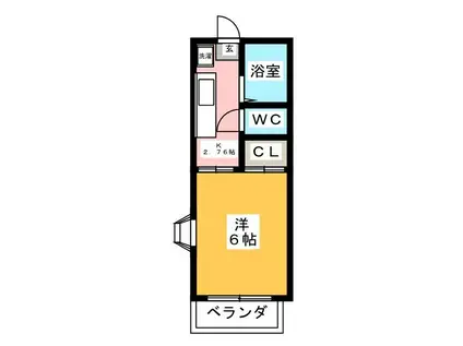 コーポ吉田(1K/1階)の間取り写真
