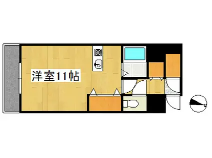 ドムス倉敷(1K/2階)の間取り写真