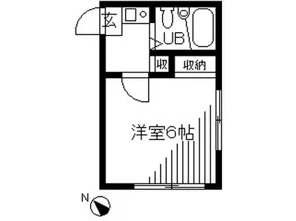 ジョイフルオークラNO.29(1K/2階)の間取り写真