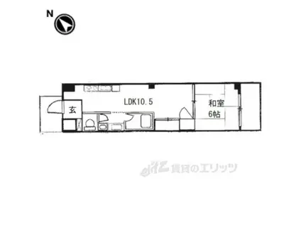 ロイヤルハイツ東生駒(1LDK/2階)の間取り写真