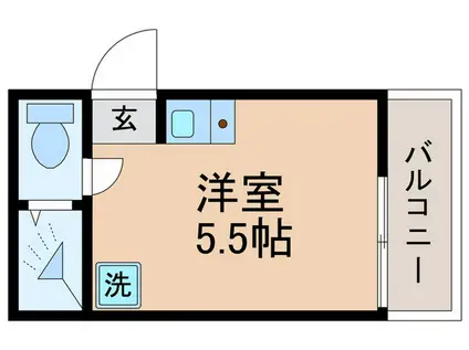 ファブール千川(ワンルーム/2階)の間取り写真