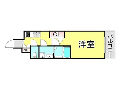レジデンス神戸BIVIO(1K/7階)の間取り写真