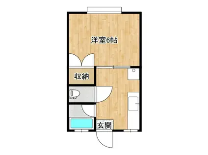 大黒ハイツ(1DK/1階)の間取り写真