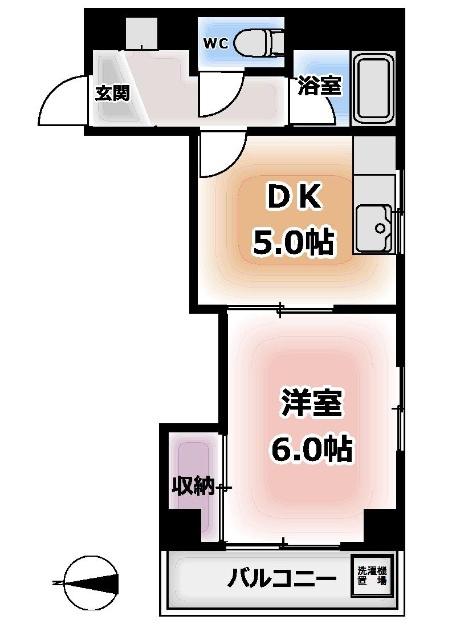 クリエイティブ21(1DK/3階)の間取り写真
