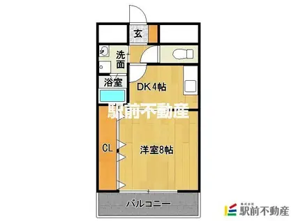 YMクレスト(1DK/1階)の間取り写真