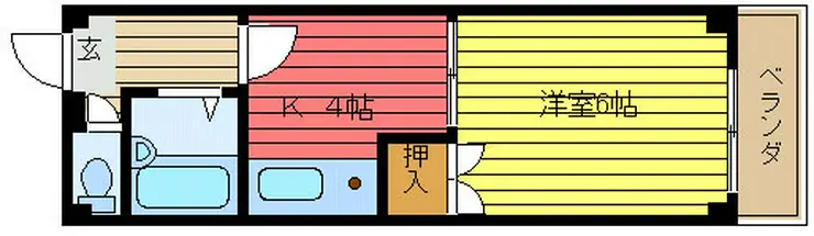グリーンマンション 1階階 間取り