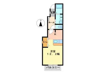 T・H NOVA(1K/1階)の間取り写真