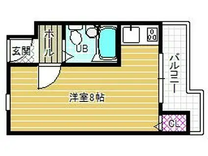 RIZEONE富田林レジデンスI(ワンルーム/2階)の間取り写真