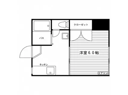 ヴィラ玉川学園(1K/2階)の間取り写真