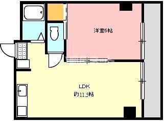 コンフォール錦町(2LDK/4階)の間取り写真
