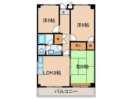 パブリックマンションノーア(3LDK/3階)の間取り写真