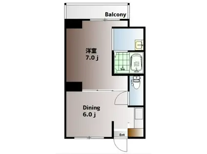 ヴィラナリー児島Ⅰ(1DK/3階)の間取り写真