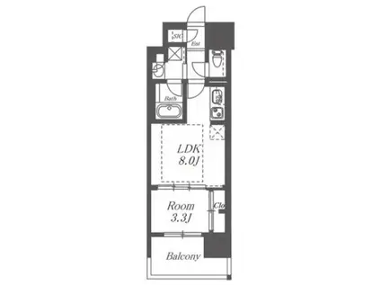 プレサンスレイズ 泉 高岳駅前(1LDK/10階)の間取り写真