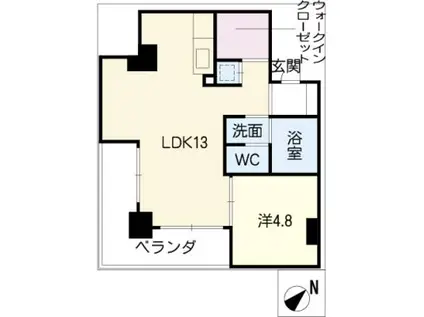 OZ ALLOGGIO(1LDK/5階)の間取り写真