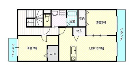 ヴェールメゾン(2LDK/2階)の間取り写真