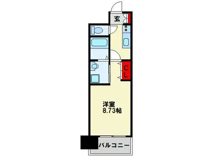 BAY RIDGE ベイリッジ(1K/2階)の間取り写真