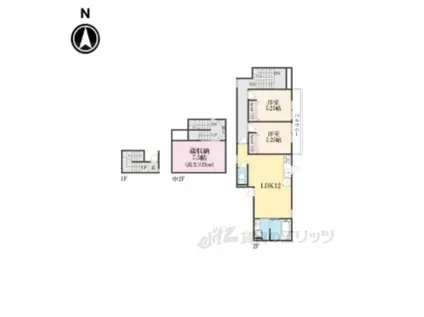 BELLELEAD御所東(2LDK/2階)の間取り写真