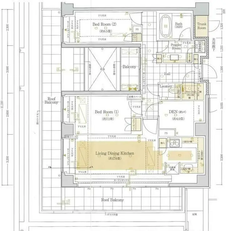プレミスト赤坂檜町公園 4階階 間取り
