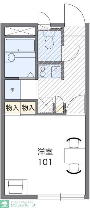 レオパレスリブラII(1K/2階)の間取り写真