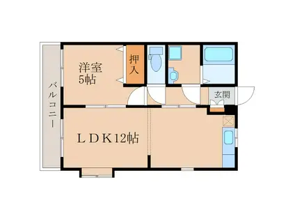 マリンアベニュー新生(1LDK/3階)の間取り写真