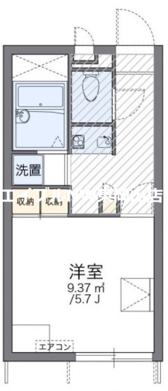 レオパレスベル新福(1K/1階)の間取り写真