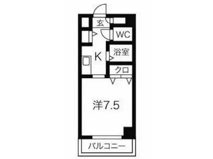 メゾンYMD(1K/3階)の間取り写真