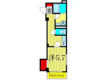 メゾンフォーシーズンズ(1K/3階)の間取り写真