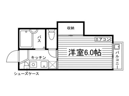 ハイツダイコク(1K/1階)の間取り写真