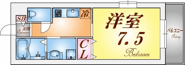 コーム須磨(1K/1階)の間取り写真