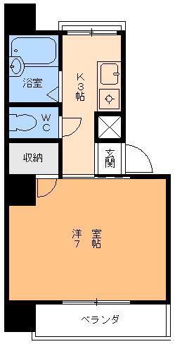 エクセルコート味酒(1K/5階)の間取り写真