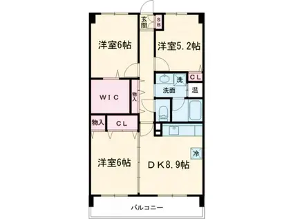 ESPACIO SUENO(3DK/2階)の間取り写真