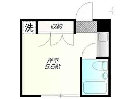 恵比寿ガーデンヒルズ(ワンルーム/2階)の間取り写真