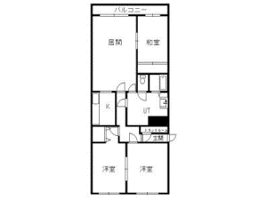 ロジェ若竹(3LDK/3階)の間取り写真