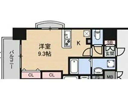 LUXE新大阪IV(ワンルーム/8階)の間取り写真