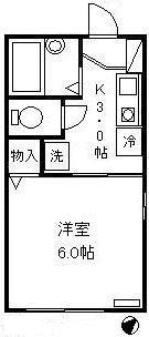 ハイムおもだか(1K/2階)の間取り写真