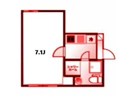 ブルースタイリオ川崎(1K/4階)の間取り写真