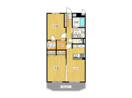 エルピス(2LDK/3階)の間取り写真