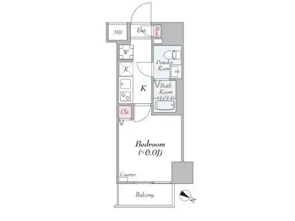 GENOVIA青砥SKYGARDEN(1K/6階)の間取り写真