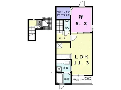 サン・クレールI(1LDK/2階)の間取り写真