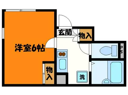 レオネクストケヤグ(1K/1階)の間取り写真