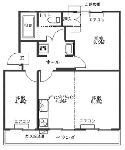 マルタカマンション(2LDK/2階)の間取り写真