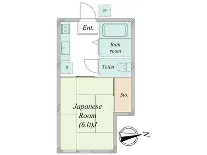 シャトーKYM(1K/1階)の間取り写真