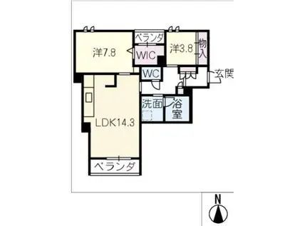 PETRA IKESHITA(2LDK/3階)の間取り写真