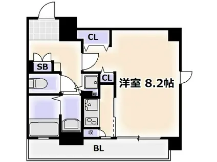 エイペックス四天王寺I(1K/10階)の間取り写真