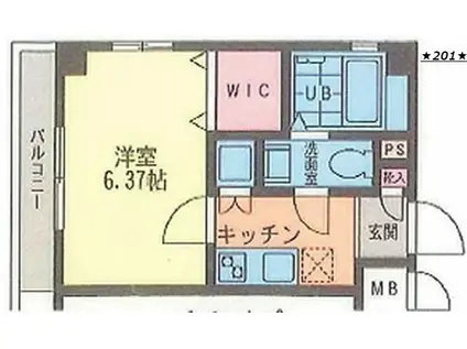 ETERNO・K(1K/3階)の間取り写真